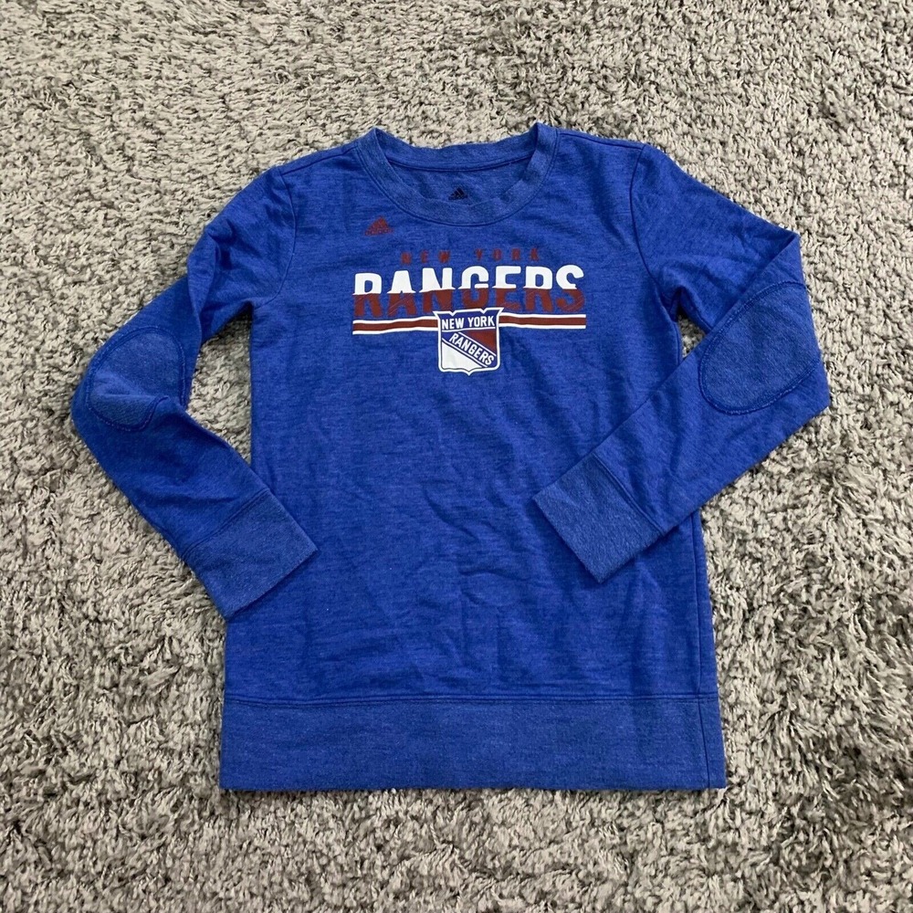 Adidas‎ New York Rangers Sweater Womens S Small Blue Multicolor Crew Neck